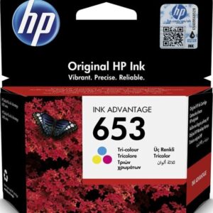 HP 653 Tri-Color Original Ink Advantage Cartridge