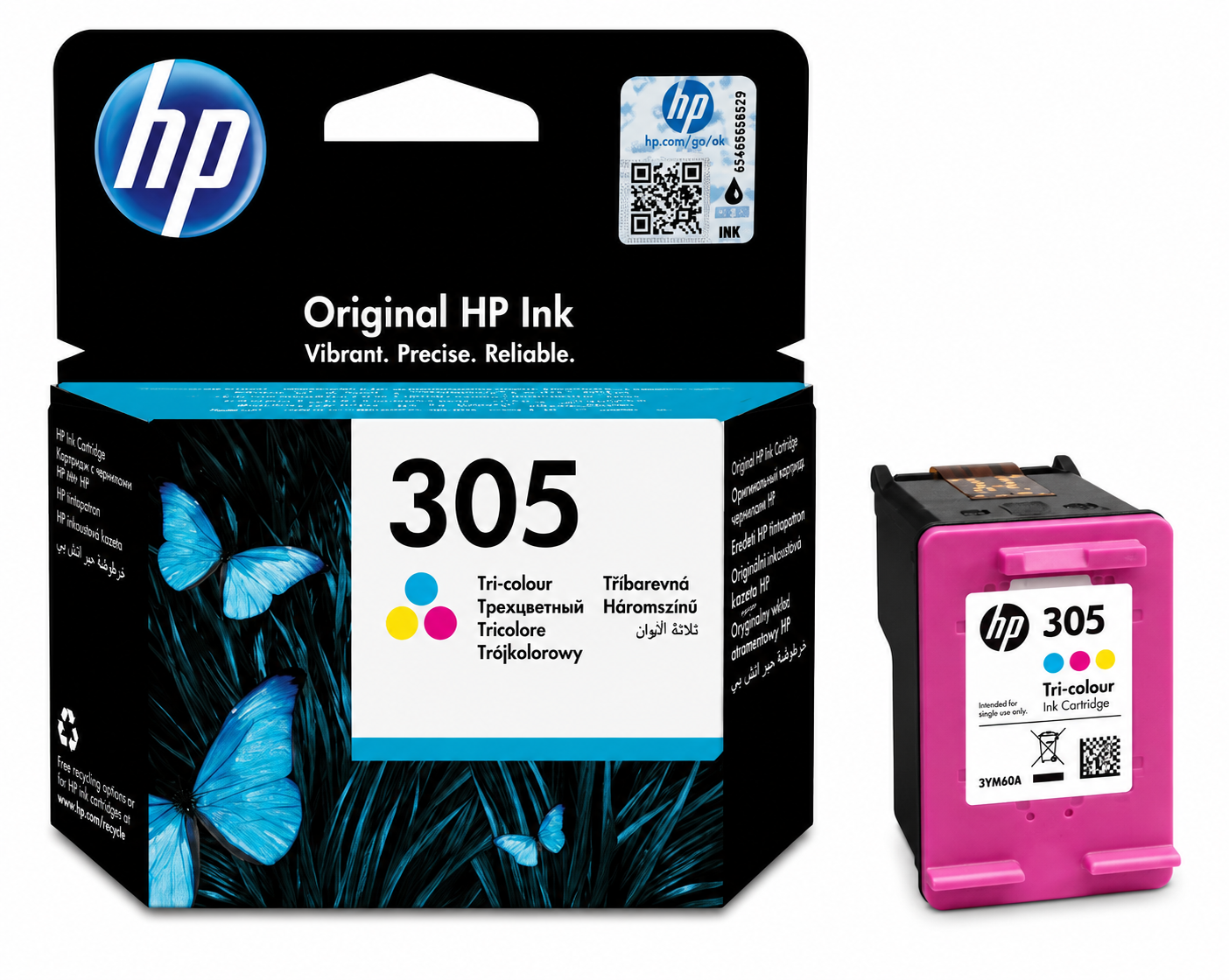 HP 305 Tri-Color Original Ink Cartridge