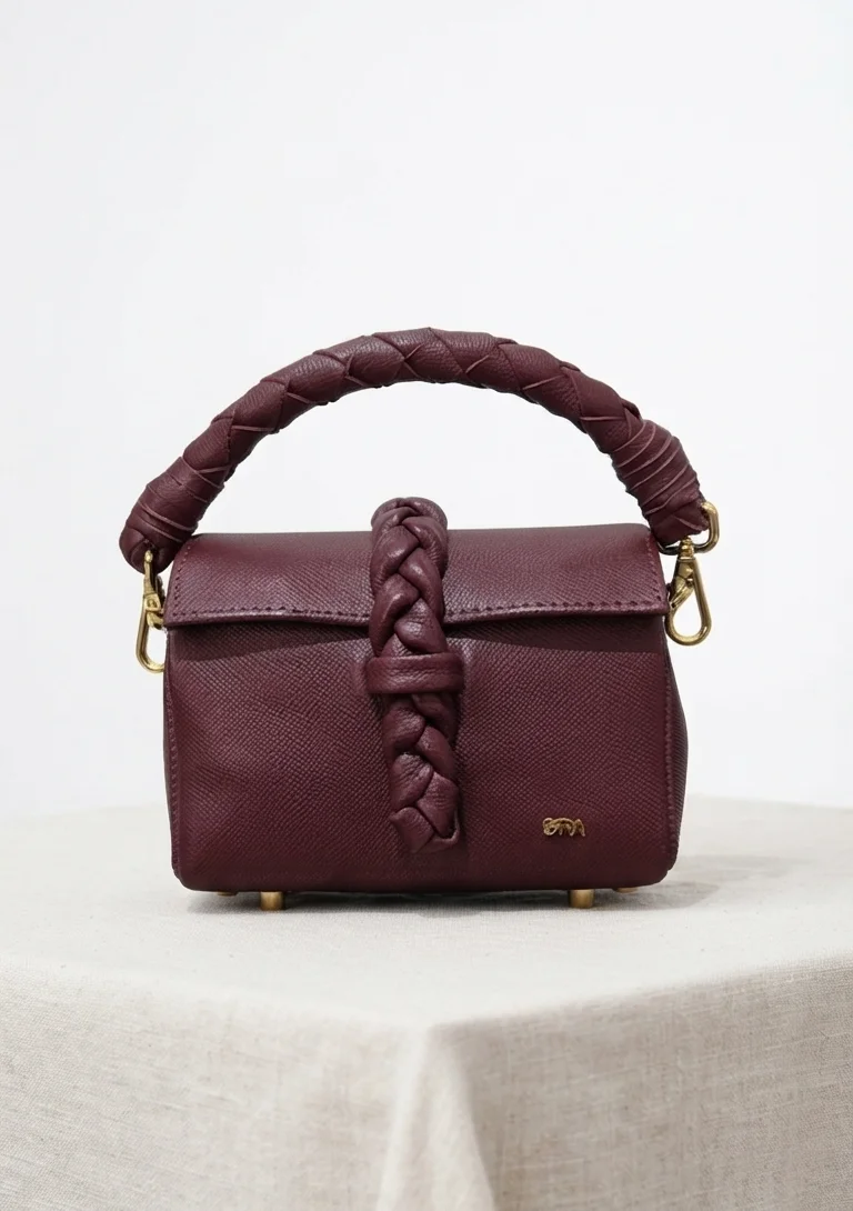 Ora Nanya Mini Wine (Long Plaited Lock) bag