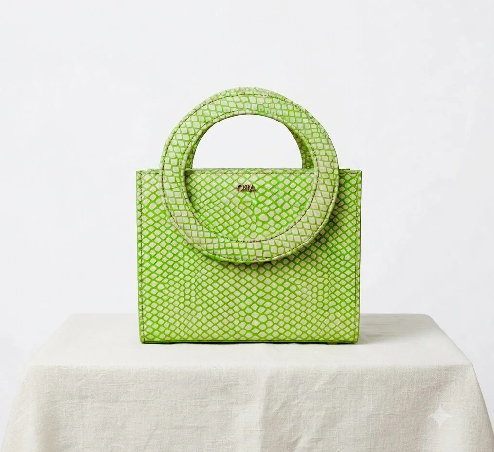 Ora Oma Mini Embossed Skin Neon bag