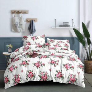 White and Pink floral Duvet | Pillowcase