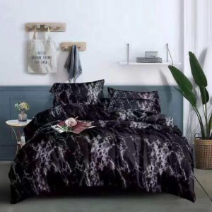 Black and White marble-patterned Duvet | Pillowcase